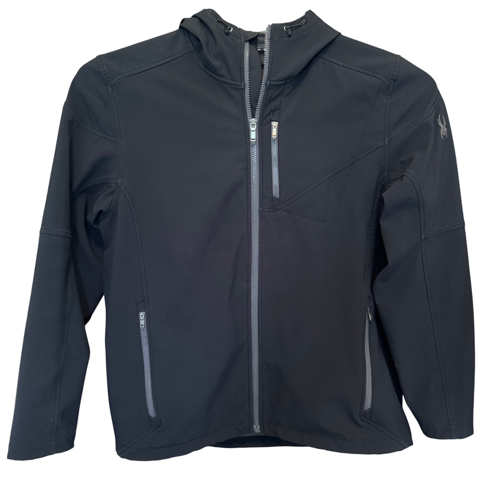 Spyder Patsch Softshell Hooded Jacket Mens L Fleece Lined Outdoor Gorpcore Ski